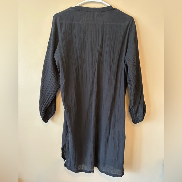 Ralph Lauren Black Button-Up Tunic 100% Cotton size Small - Picture 6 of 8